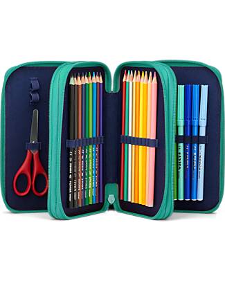 ergobag Maxi Pencil Case Complete - 3 Zips and Coin Pocket - Horsedreabear Pencil Cases