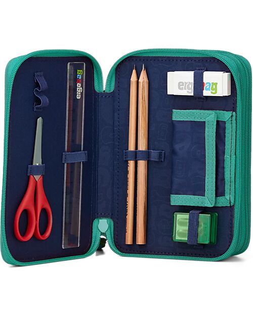 ergobag Maxi Pencil Case Complete - 3 Zips and Coin Pocket - Horsedreabear Pencil Cases