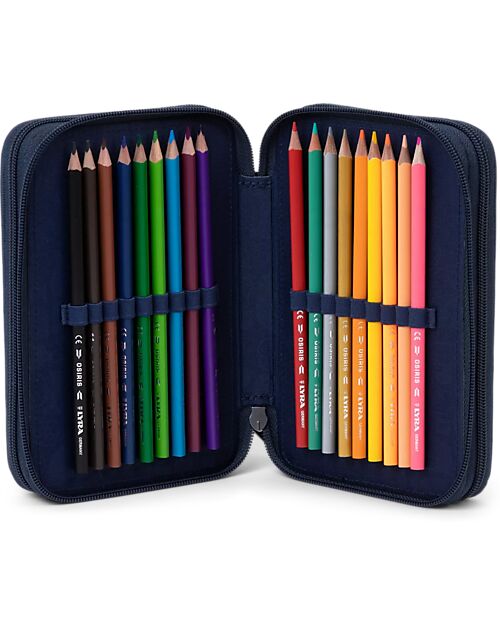 ergobag Maxi Pencil Case Complete - 3 Zips and Coin Pocket - Horsedreambear Pencil Cases