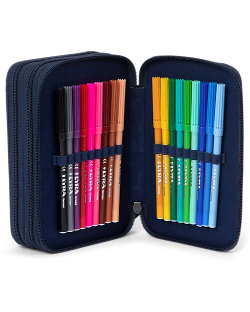 ergobag Maxi Pencil Case Complete - 3 Zips and Coin Pocket - Horsedreambear Pencil Cases