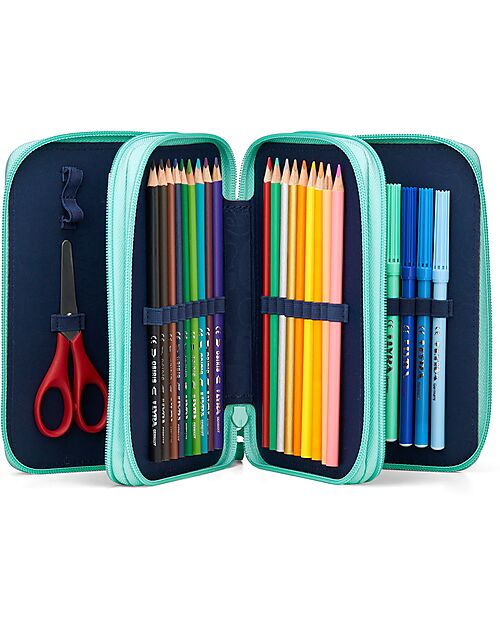 ergobag Maxi Pencil Case Complete - 3 Zips and Coin Pocket - Magic BubbleBear Pencil Cases