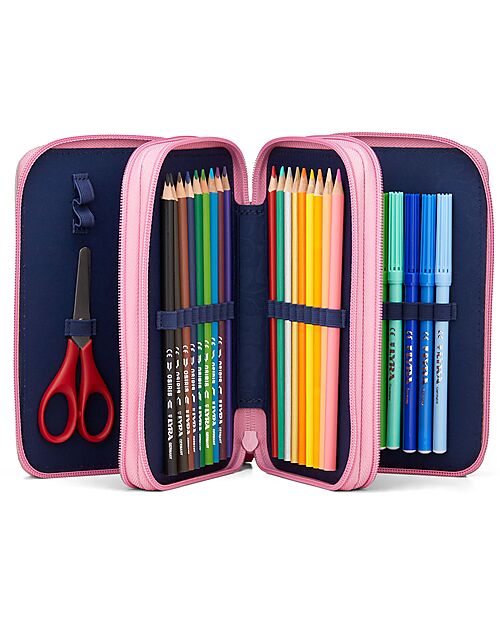 ergobag Maxi Pencil Case Complete - 3 Zips and Coin Pocket - Magic Cloud Bear Pencil Cases