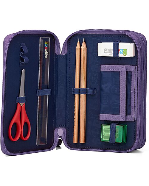 ergobag Maxi Pencil Case Complete - 3 Zips and Coin Pocket - PonyBearadise Pencil Cases