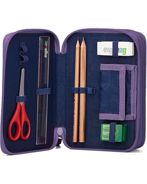 ergobag Maxi Pencil Case Complete - 3 Zips and Coin Pocket - PonyBeardise Pencil Cases