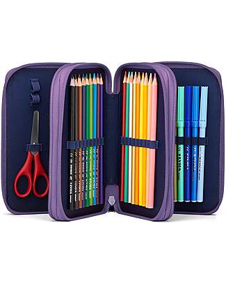ergobag Maxi Pencil Case Complete - 3 Zips and Coin Pocket - PonyBeardise Pencil Cases