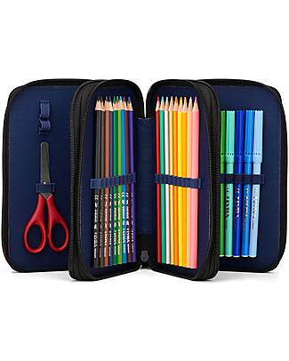 ergobag Maxi Pencil Case Complete - 3 Zips and Coin Pocket - Super ReflectBear Pencil Cases
