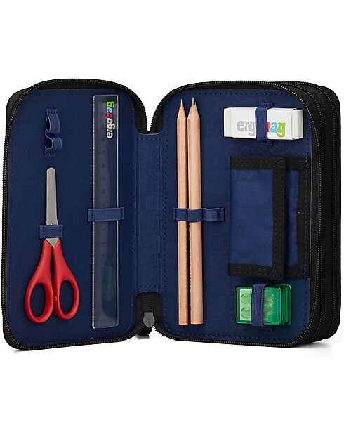 ergobag Maxi Pencil Case Complete - 3 Zips and Coin Pocket - Super ReflectBear Pencil Cases