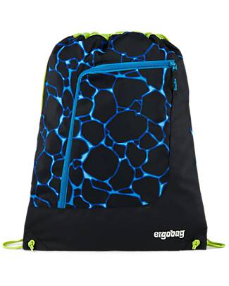 ergobag Prime Gym Bag - Basic - Bearassic Garden - Blue - Made with Recycled Bottles! Sports Bags