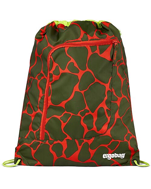 ergobag Prime Gym Bag - Basic - Fire DragonBear - Made with Recycled Bottles! Sports Bags