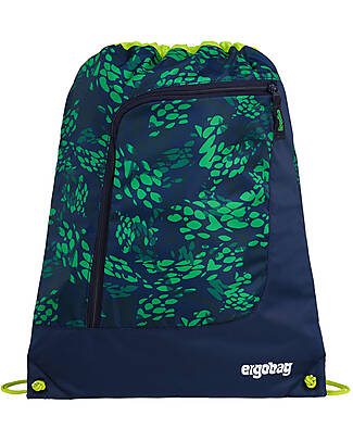ergobag Prime Gym Bag - Basic - FireBear Dragon - Made with Recycled Bottles! Sports Bags