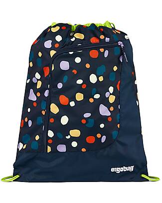 ergobag Prime Gym Bag - Basic - Mosaic Stone Bear - Made with Recycled Bottles! Sports Bags