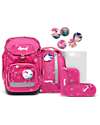 ergobag School Set with Backpack + Sports Backpack + Hard Case + Soft Case + A4 Notebook Holder + 4 Kletties - StarlightBear Backpack