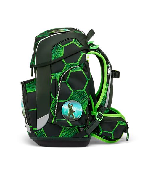 ergobag School Set with Cube Backpack - Hard Case - Soft Case - Sports Bag and 5 Kletties - KickBear Backpack