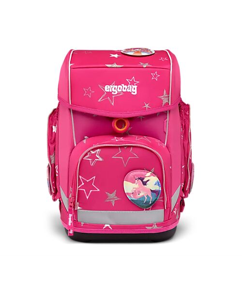 ergobag School Set with Cube Backpack - Hard Case - Soft Case - Sports Bag and 5 Kletties - StarlightBear Backpack