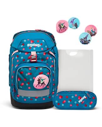 ergobag School Set with Prime Backpack + Pencil Case + 4 Kletties + Folder Box - Bearlegance Backpack