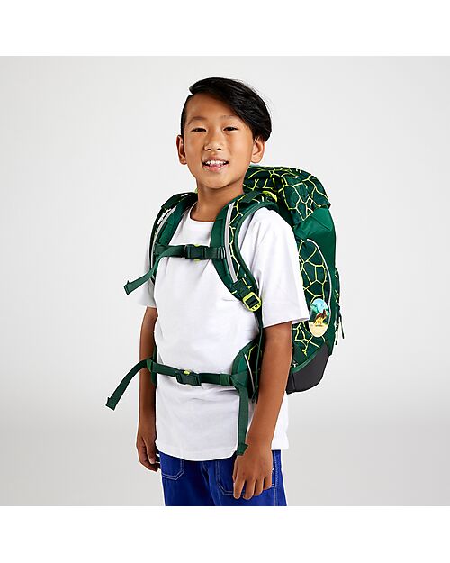 ergobag School Set with Prime Backpack + Pencil Case + 4 Kletties + Folder Box - BearRex Backpack