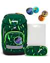 ergobag School Set with Prime Backpack + Pencil Case + 4 Kletties + Folder Box - Beartastic Backpack