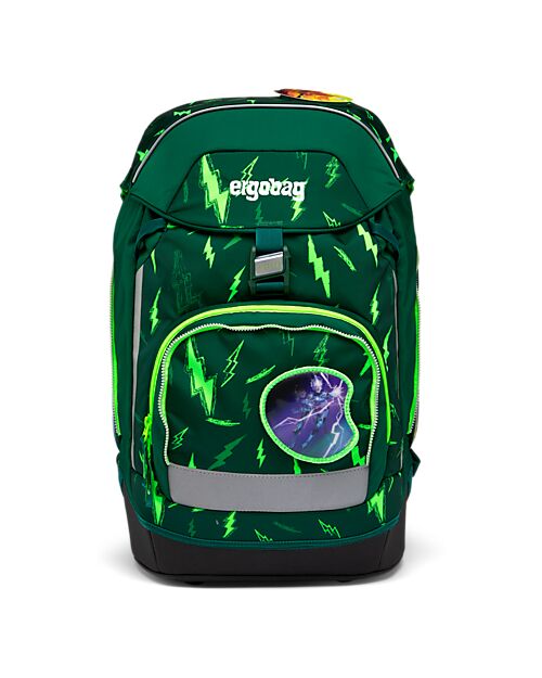 ergobag School Set with Prime Backpack + Pencil Case + 4 Kletties + Folder Box - Beartastic Backpack