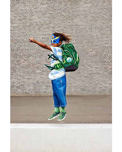 ergobag School Set with Prime Backpack + Pencil Case + 4 Kletties + Folder Box - Beartastic Backpack