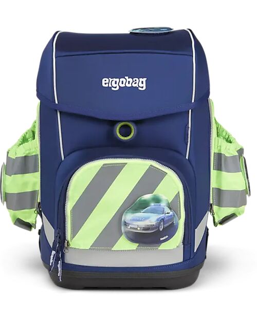 ergobag Set of 3 Zippies - Fluo Side Pocket Zip - Reflective Green - Customize Your Backpack! Backpack