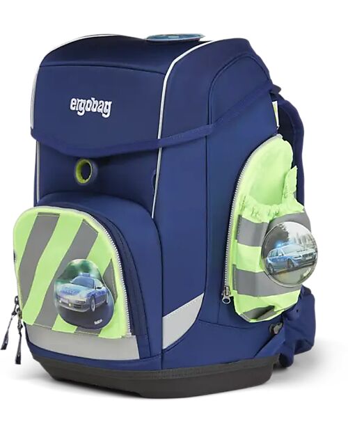 ergobag Set of 3 Zippies - Fluo Side Pocket Zip - Reflective Green - Customize Your Backpack! Backpack