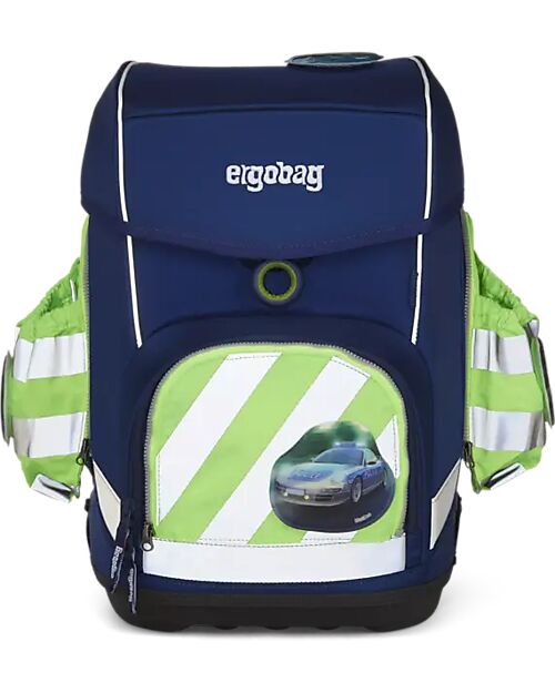 ergobag Set of 3 Zippies - Fluo Side Pocket Zip - Reflective Green - Customize Your Backpack! Backpack