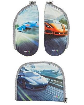 ergobag Set of 3 Zippies for Prime Set - Cars - Customize Your Backpack! Backpack