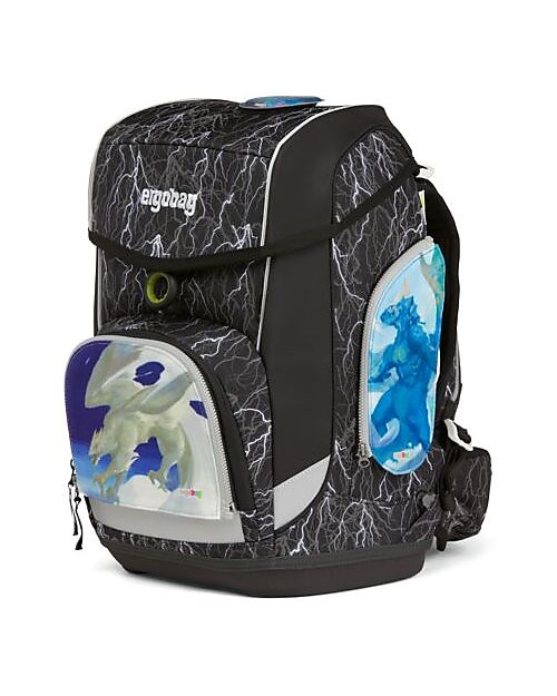 ergobag Set of 3 Zippies for Prime Set - Dragons - Customize Your Backpack! Backpack