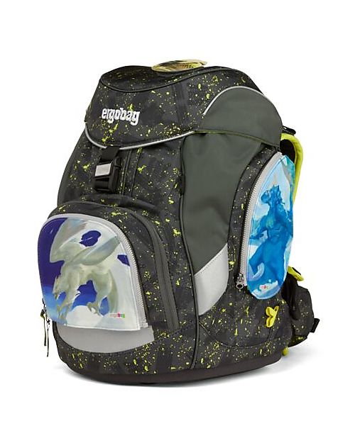 ergobag Set of 3 Zippies for Prime Set - Dragons - Customize Your Backpack! Backpack
