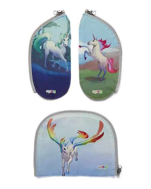 ergobag Set of 3 Zippies for Prime Set - Unicorns - Customize Your Backpack! Backpack