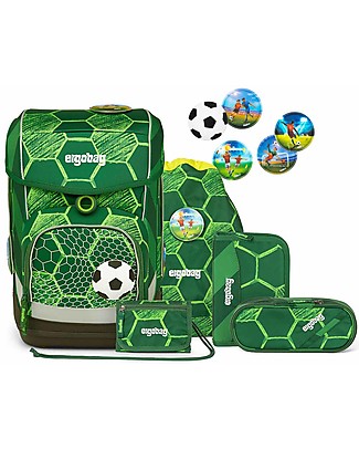 ergobag Set of School Backpack, Sport Bag, Hard Case, Pencilcase and 5 Kletties - StrikeBear Backpack