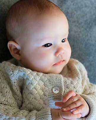 Esencia Cardigan Hanna (3-4 years), Ivory - 100% Alpaca wool Cardigans