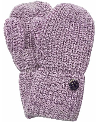 Esencia Mittens with Ladybug, Rosa - 100% Alpaca wool Gloves e Mittens