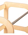 Ette Tete Convertible Montessori Learning Tower Step'n'Sit, Natural with Silver Clasp Locks Montessori Towers