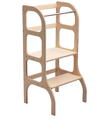 Ette Tete Montessori Tower Helper Step Up - Wooden - FSC Birch Montessori Towers