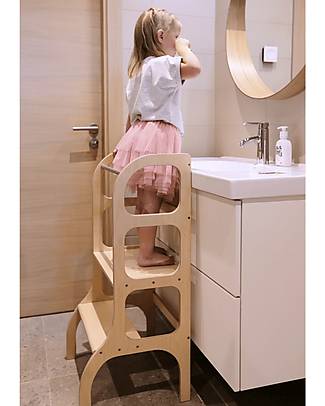 Ette Tete Montessori Tower Helper Step Up - Wooden - FSC Birch Montessori Towers