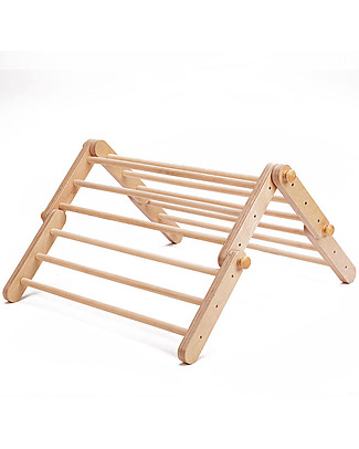 Ette Tete New Adjustable Pikler Wooden Triangle Mopitri, Natural - The safe toy for young climbers! Montessori Towers