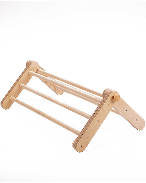 Ette Tete New Adjustable Pikler Wooden Triangle Mopitri, Natural - The safe toy for young climbers! Montessori Toys