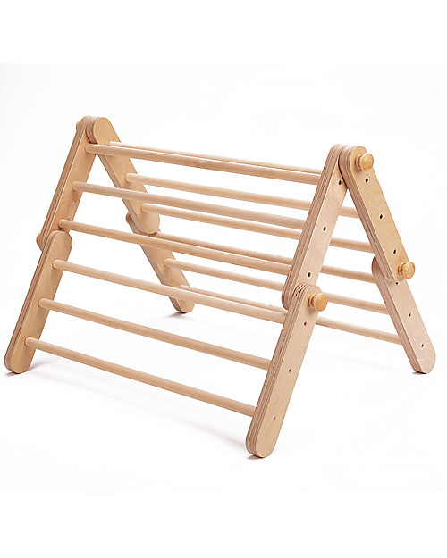 Ette Tete New Adjustable Pikler Wooden Triangle Mopitri, Natural - The safe toy for young climbers! Montessori Toys
