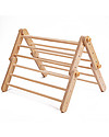 Ette Tete New Adjustable Pikler Wooden Triangle Mopitriwith Ramp, Natural - The safe toy for young climbers! Montessori Toys