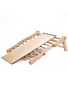Ette Tete New Adjustable Pikler Wooden Triangle Mopitriwith Ramp, Natural - The safe toy for young climbers! Montessori Toys