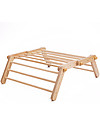 Ette Tete New Adjustable Pikler Wooden Triangle Mopitriwith Ramp, Natural - The safe toy for young climbers! Montessori Toys