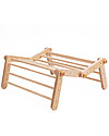 Ette Tete New Adjustable Pikler Wooden Triangle Mopitriwith Ramp, Natural - The safe toy for young climbers! Montessori Toys