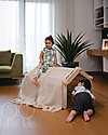Ette Tete New Adjustable Pikler Wooden Triangle Mopitriwith Ramp, Natural - The safe toy for young climbers! Montessori Toys