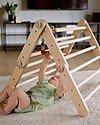 Ette Tete New Adjustable Pikler Wooden Triangle Mopitriwith Ramp, Natural - The safe toy for young climbers! Montessori Toys