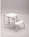 Ette Tete OUTLET Convertible Montessori Learning Tower Step'n'Sit, White with Silver Clasp Locks - Showroom Sample Montessori Towers