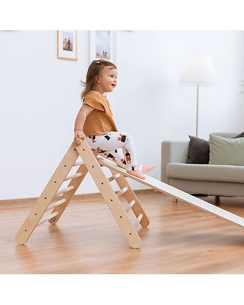 Ette Tete Sipitri Triangle with Wooden Ramp - Natural - Perfect for Children Beginning to Stand Montessori Toys