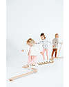 Ette Tete Wooden Balance Beam TipiToo MIDI - Natural - Jute Rope - Perfect for Babies Beginning to Stand Montessori Toys