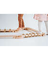 Ette Tete Wooden Balance Beam TipiToo SOLO - Natural - with Dots - Perfect for Babies Beginning to Stand Montessori Toys