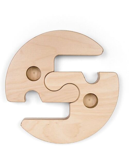 Ette Tete Wooden Balance Beam TipiToo SOLO - Natural - with Lines - Perfect for Babies Beginning to Stand Montessori Toys